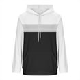 thumbnail image 4 of Yievot Color Block Hoodies for Women Drawstring Long Sleeve Hooded Sweatshirts Casual Pullover Tops with Pocket, 4 of 5