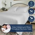 thumbnail image 5 of Delara Organic Cotton Percale King Flat Sheet, 400 TC GOTS Certified, Smooth Moisture-Wicking Soft Breathable Bedding, Light Grey 108"x105", 5 of 8