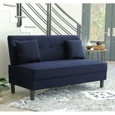 Devon Claire Amber Fabric Armless Sofa Navy Com Claire Amber Fabric Armless Sofa