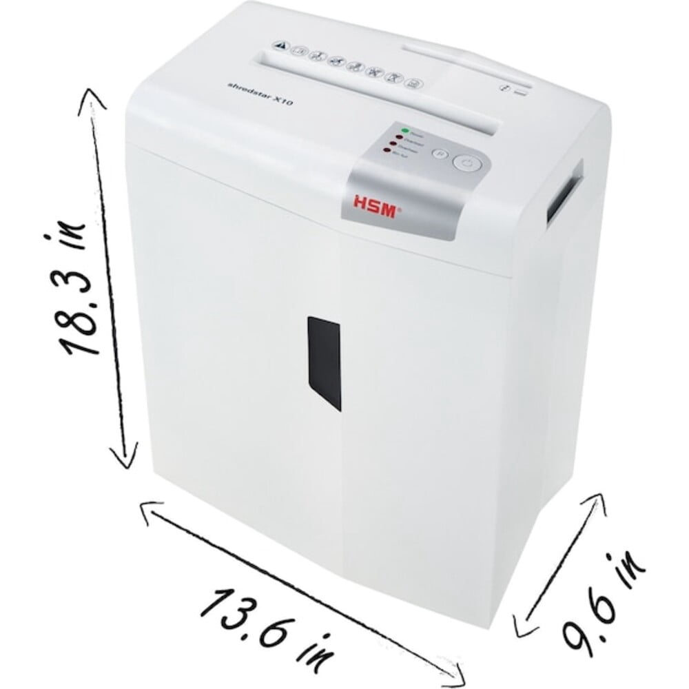 Hsm Paper Shredder, Cross-Cut Style shredstar X10
