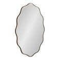 thumbnail image 5 of Kate and Laurel Viona Modern Scalloped Oval Mirror, 24 x 34, Bronze, Decorative Round Wall Mirror with Unique Rippled Edge for Use as Wavy Bathroom Decor, 5 of 9