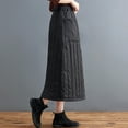 thumbnail image 7 of Bxsruta Skirts for Women, Women's Winter Thermal Down Skirt with Pockets, High Waist Warm Fluffy Skirt, 7 of 7