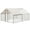 9.8ft x 13.1ft x 6.6ft, variant on Large Metal Chicken Coop for 6 to 10 Chickens, Chicken Pens Outdoor with Top for Chicks, Ducks, Rabbits, 13.1'Lx9.8'Wx6.6'H Peaked Roof Walk-in Poultry Cage with Waterproof Cover for Yard, Farm