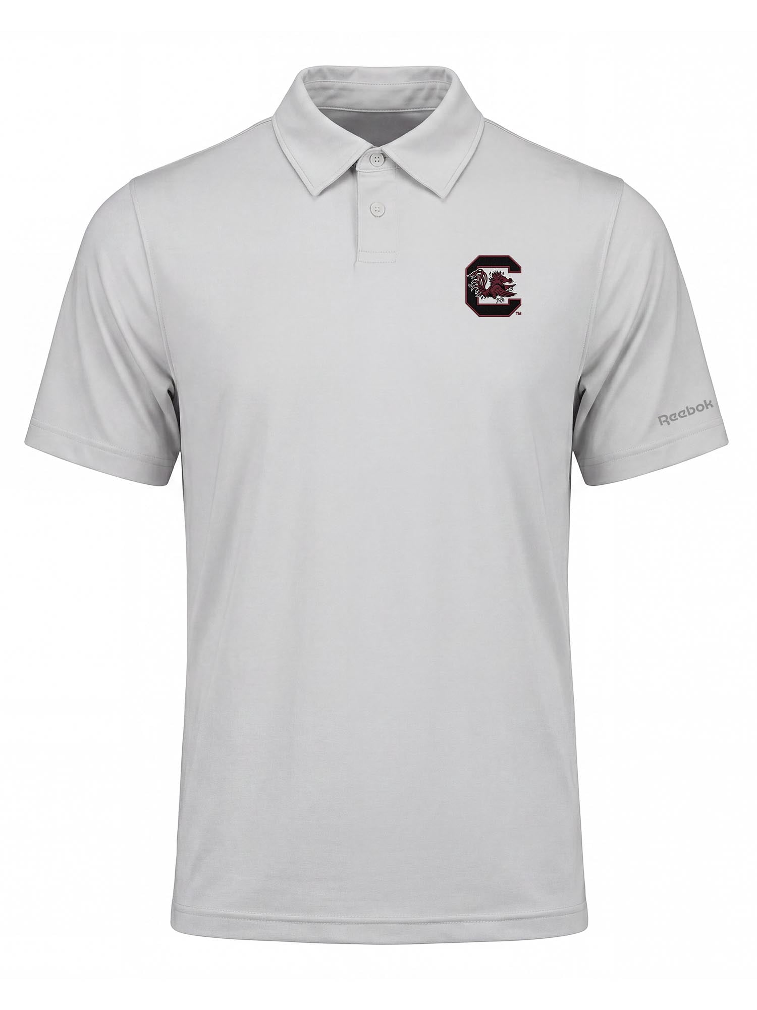 South Carolina Gamecocks Reebok Mens Gray Short Sleeve Polo Shirt