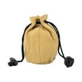 thumbnail image 5 of Genuine Leather Drawstring Pouch with Spring Closure, 5 of 6