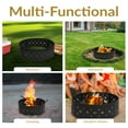thumbnail image 4 of Sunnydaze Diamond 36" Round Steel Wood Burning Fire Pit Ring, 4 of 11