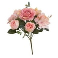 thumbnail image 3 of Flores de peonía artificiales de estilo retro, ramo nupciales, arreglo de vegetación, centro para bodas, festivales, fiestas Rosa claro Colco Flores de peonía, 3 of 8
