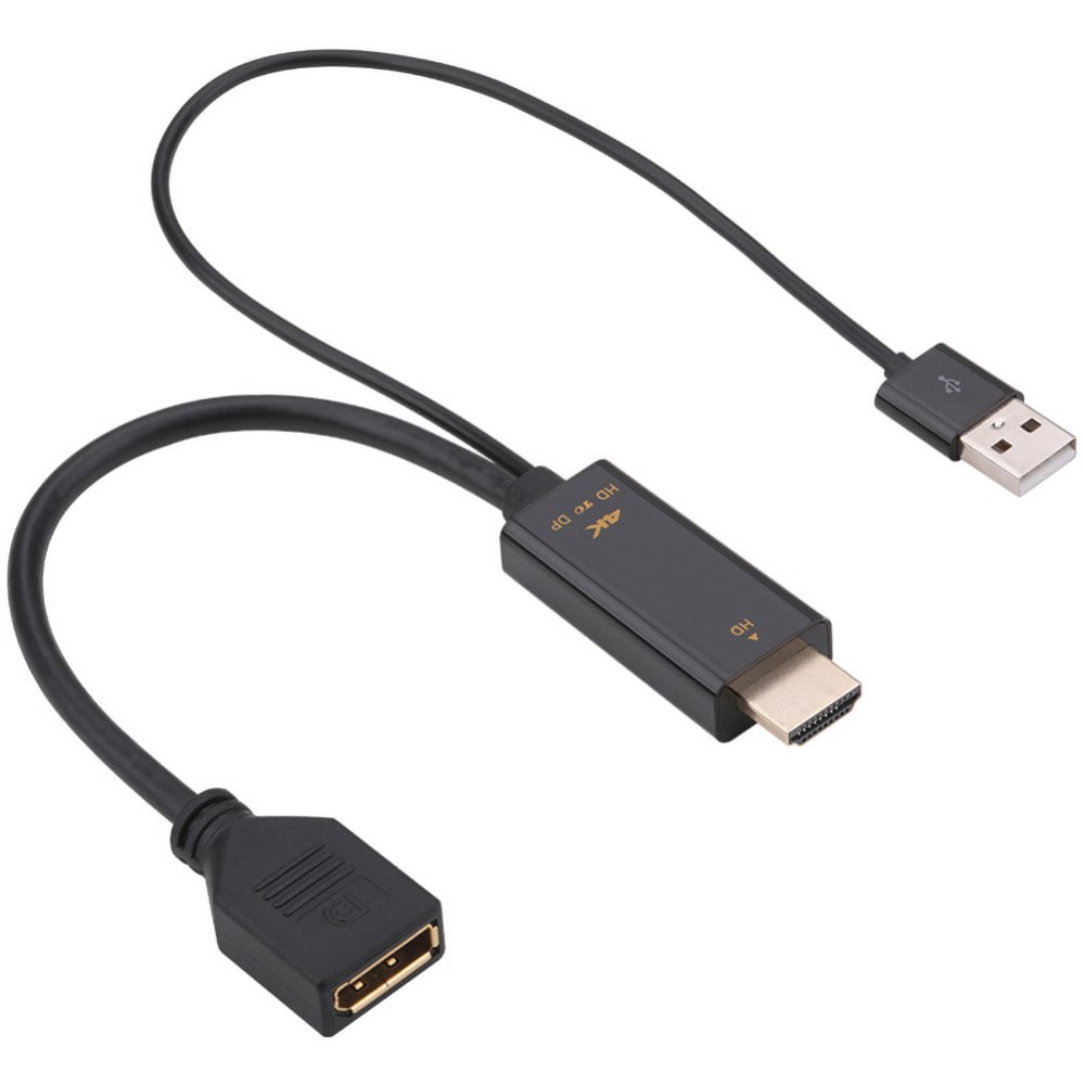 Karu Bare Soldier HDMI-compatible to DisplayPort Converter Adapter Cable with USB Power, 4K x  2K HDMI to DP Adaptor for HDMI Equipped Systems - Walmart.com