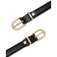 thumbnail image 2 of Timarkment 2pcs Belts for Women Leather Womens Belts With Golden Buckle Black Coffee Women Belts for Jeans Dresses Woman Gift, 2 of 8