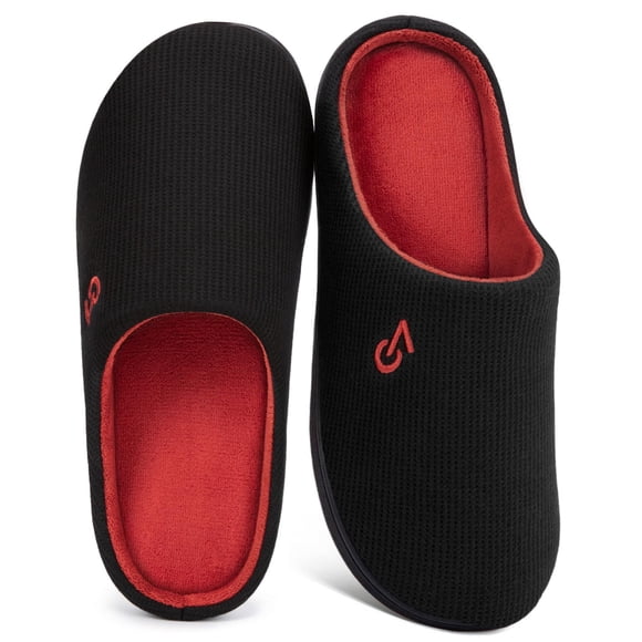 Pantuflas VeraCosy para Hombre con Espuma de Memoria para Interior y Exterior Rojo