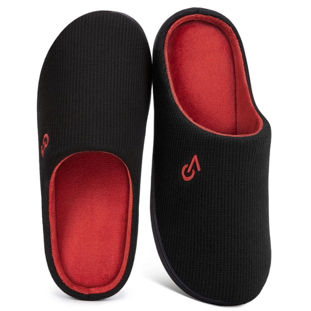 Pantuflas VeraCosy para Hombre con Espuma de Memoria para Interior y Exterior Rojo