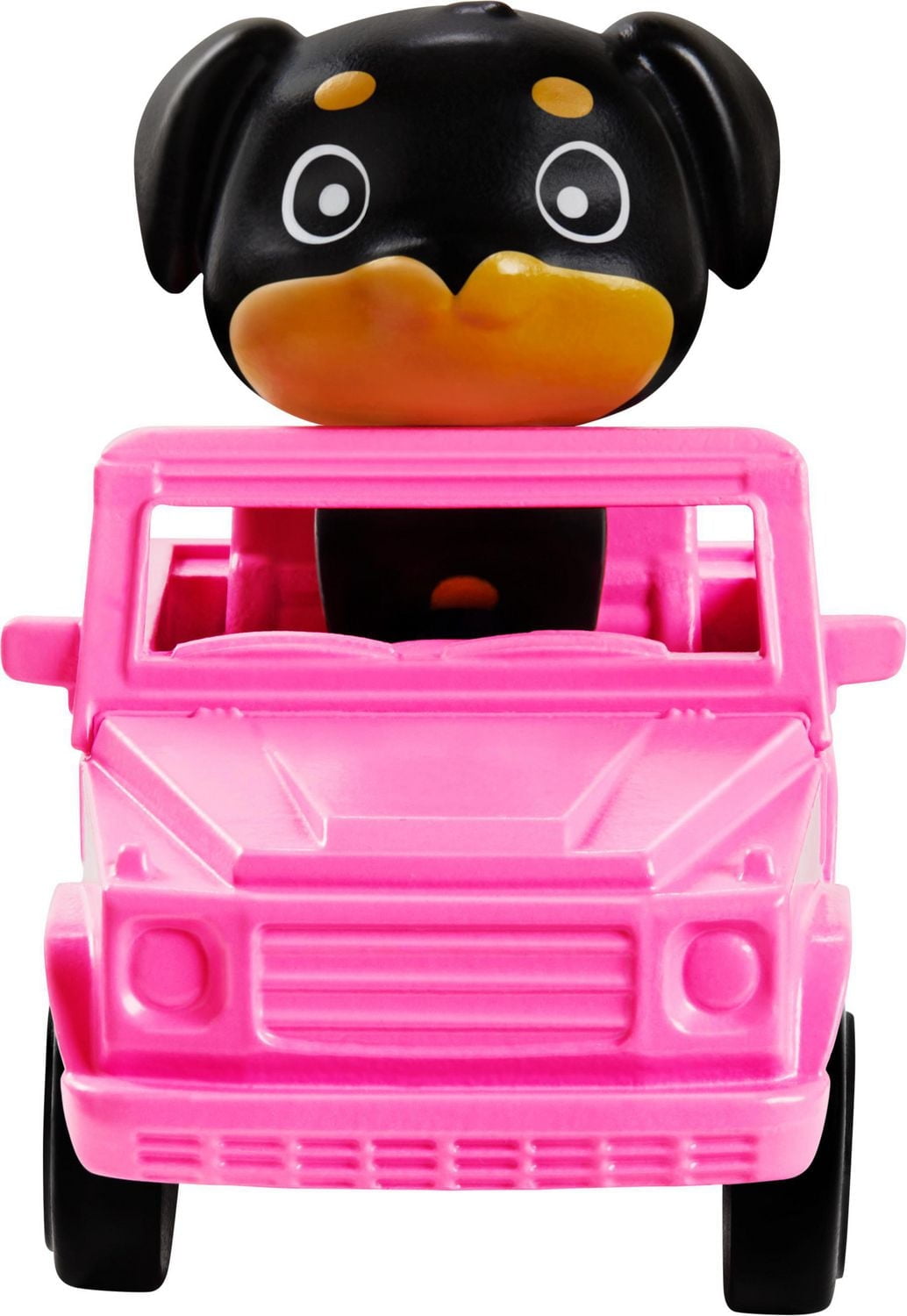 Barbie Extra Doll #5 in Long-Fringe Denim Jacket with Pet Puppy, Rainbow Braids, Layered Outfit & Accessories Including Car for Pet, Multiple Flexible Joints, Gift for Kids 3 Years Old & Up