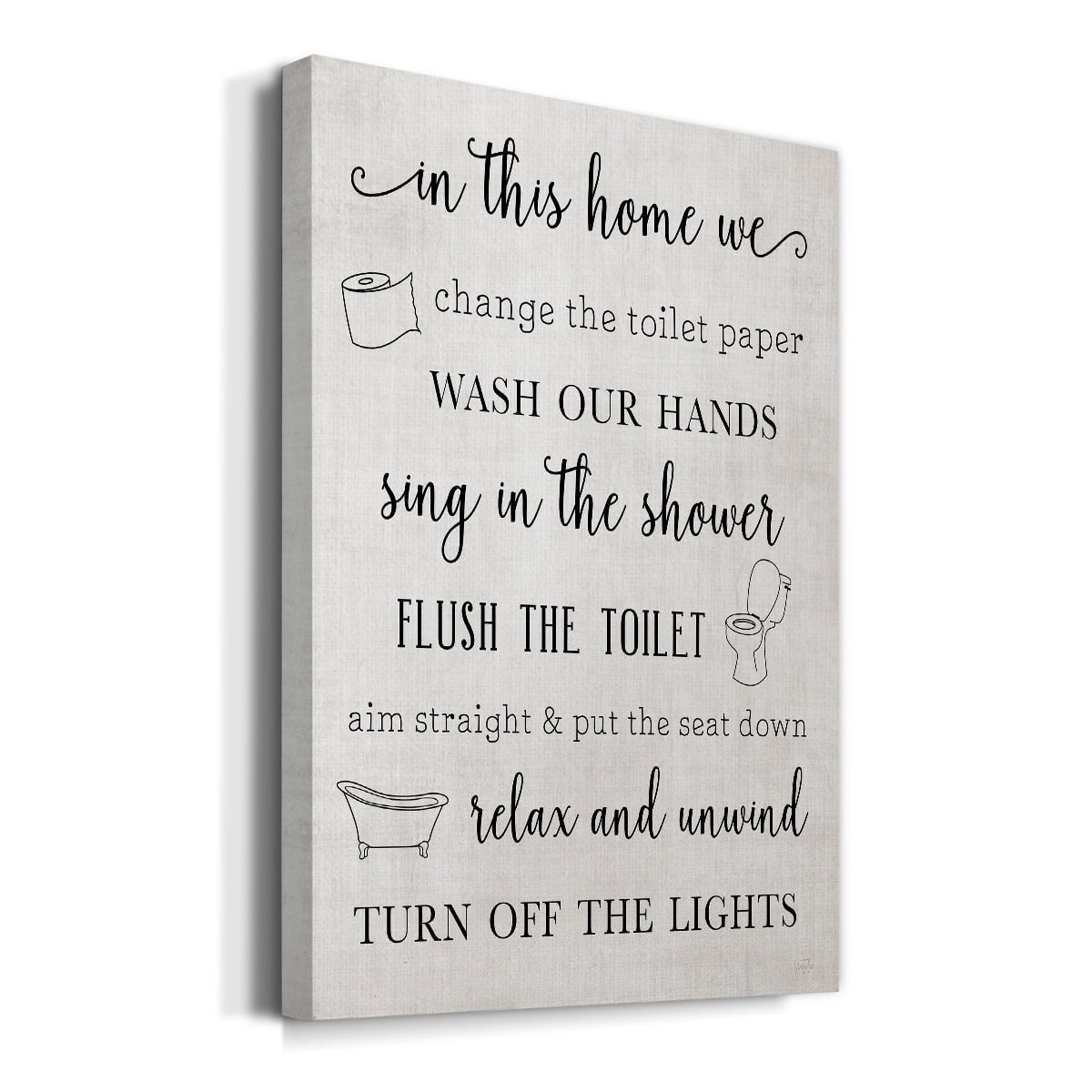 In This Bathroom Premium Gallery Wrapped Canvas - Ready to Hang