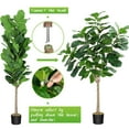 thumbnail image 3 of HOSSLLY 5.58ft Artificial Fiddle Leaf Fig Tree Indoor Outdoor Office Decorative Planter,Green, 3 of 8