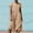 Khaki, variant on ZZwxWA Womens Cotton Linen Short Sleeve Crew Neck Flowy Midi Dress Summer Loose Fit Casual A Line Button Down Beach Dresses