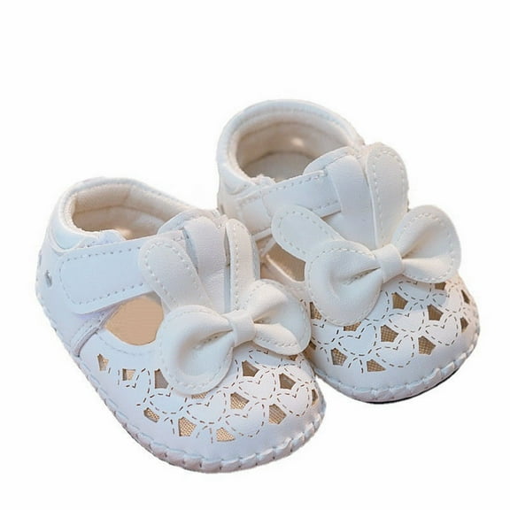Sneakers for Girls Sizes 0-6 Months Soft Sole Princess Wedding Dance Mary Jane Light Comfortable Breathable Outdoor Trendy White Kids Shoes