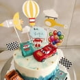 thumbnail image 3 of Amyove 6pcs/set McQueen Car Cake Topper Child Baby Boy Birthday Party Scene Obstacle Birthday Cake Topper Decoration Set Car Racing Car Sports Car Decoration, 3 of 9