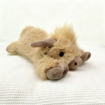 1 Pcs 13.8in Cow Throw Pillows Fluffy Stuffed Cow Pillow Plush Toy Cushion for Room Decor Birthday Present,Embroidered Eyes