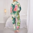thumbnail image 5 of Disketp Pajamas Set Long Sleeve Sleepwear Womens Button Down Nightwear Pj Sets-Tropical Flowers, 5 of 9