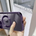 thumbnail image 6 of Magnetic Clear for iPhone 11 Pro Max Case with Camera Lens Protector [Compatible with MagSafe] Luxury Plating Bumper Soft TPU Shockproof Protective Slim Phone Cover for Women Girls-Purple, 6 of 12