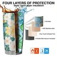 thumbnail image 7 of 20 Oz Pioneer Flower Coffee Tumbler Double Wall Insulated Stainless Steel Water Bottle | Metal Reusable Thermoses Flask with Cup Cap | Leak & Sweat Proof with Anti-Dust Lid, 7 of 7