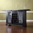 thumbnail image 3 of Freestanding Bar Cabinet with Sliding Top - Black Tempered Glass, Adjustable Shelves, Wine Rack, 3 of 10