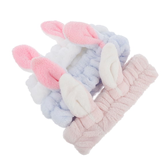 BESTYASH 3-Pack Elastic Facial Headbands for Women, Soft Stretchy Hairbands in Assorted Colors for Skincare and Makeup