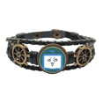 thumbnail image 1 of Pulsera marina tejida en cuero, 1 of 4