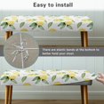 thumbnail image 6 of XYZCANDO Lemon Print Polyester Spandex Rectangle Dining Bench Slipcover with Breathable, Washable Elastic Band Bench Cushion Cover for Bedroom, 6 of 9
