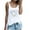 White, variant on AOOCHASLIY Summer, Women's Trendy Casual Sports Solid Color Round Neck Colorful Sequin Printed Vest Top