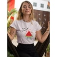thumbnail image 2 of Buon Ferragosto Juicy Watermelon T-Shirt Women -Image by Shutterstock, Female 3X-Large, 2 of 4
