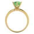 thumbnail image 4 of Solitaire Engagement Ring for Women - 1.5ct Simulated Green Diamond in 18K Yellow Gold Promise Ring, 4 of 6