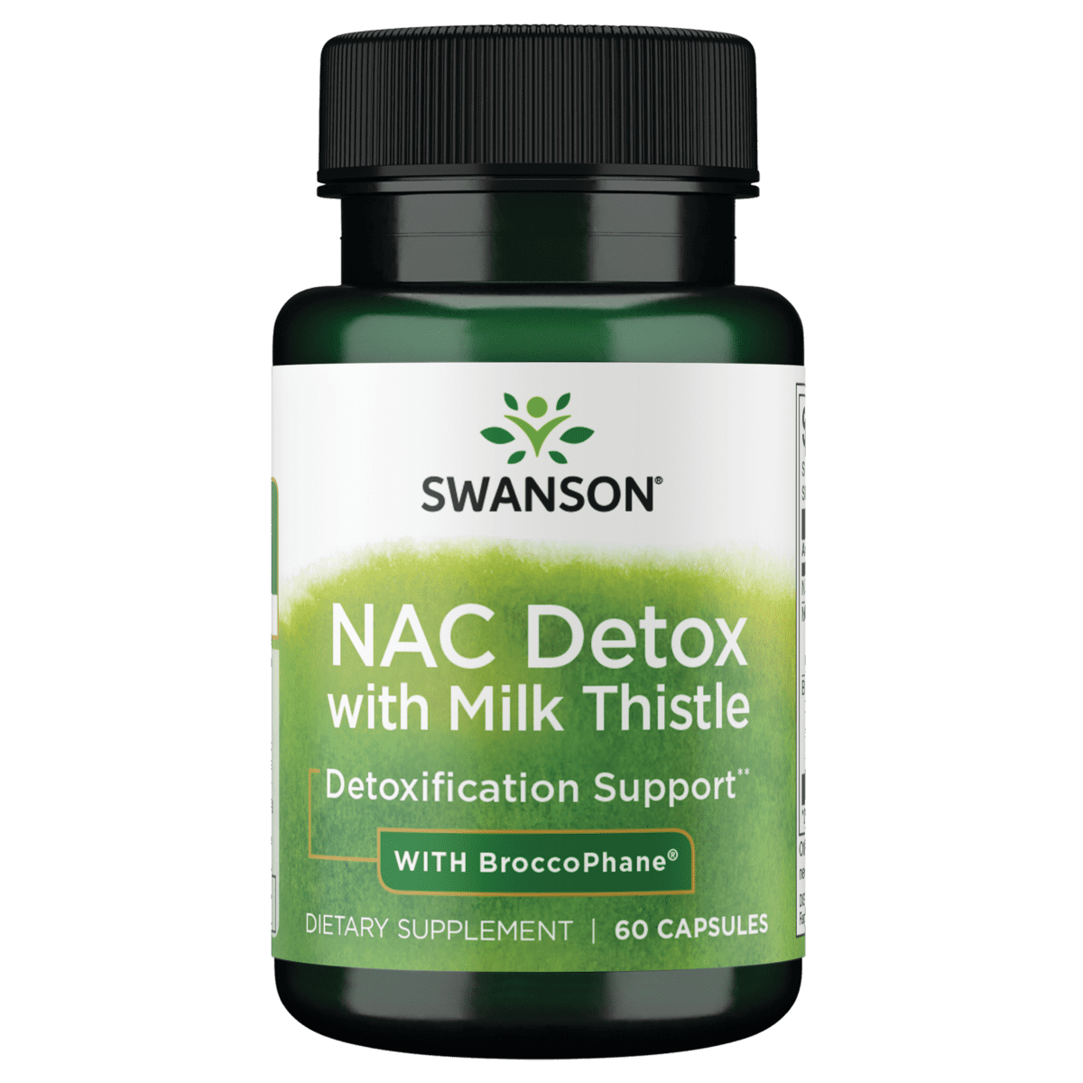 Swanson Nac Detox with Milk Thistle - With Broccophane 60 Caps