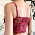 thumbnail image 2 of 7 Color Lace Sexy Crop Top Women Padded Camisole Bra Breathable Wire Free Bralette Hollow Out Beauty Back Tank Female Underwear, 2 of 5