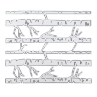DIY Embossing Cutting Die, Light And Thin Birch Forest Shape Cutting Stencil Die Carbon Steel for Scrapbooks for Paper Cards for Photos