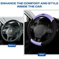 thumbnail image 3 of Skechers Air Cooled Memory Foam Steering Wheel Cover, Breathable Comfort Grip, Soft Leather, All-Season Fit for Cars, SUVs, and Trucks Purple, 3 of 8