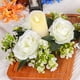 thumbnail image 1 of pstuiky Guirnalda de velas corona de rosas artificiales vela anillo de flores decoración de mesa para casa fiesta boda, 1 of 6