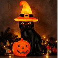 thumbnail image 6 of Light-Up Pumpkin Cat Blow Mold Outdoor Decoration, Orange & Black , Celebrate Halloween Light-Up Pumpkin Cat Blow Mold Outdoor, 6 of 8