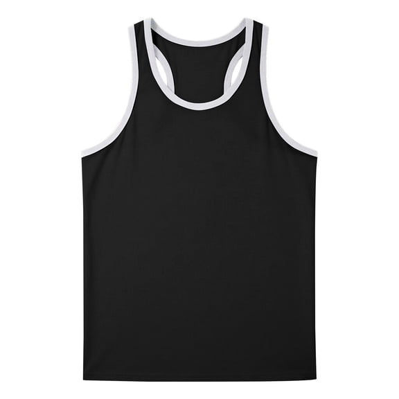 Awwp Mens Tops MenβS Muscle Tank Top Athletic Sleeveless Shirt Breathable Cotton/Polyester Blend for Gym And Casual Wear Black L