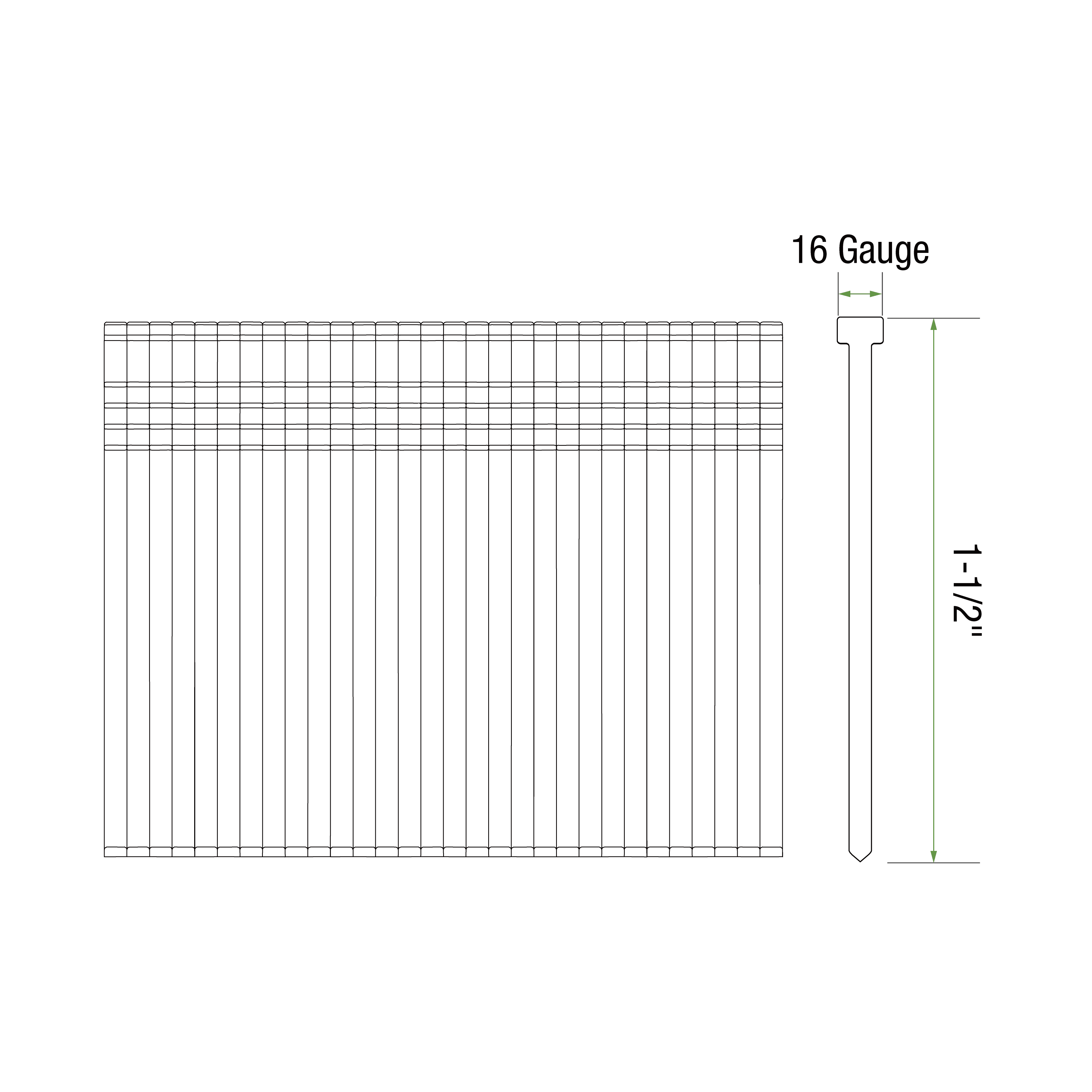 Grip-Rite Finish 16GA 1-1/2" Galv 1M