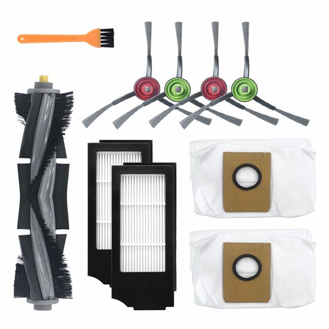 10 piezas para bolsa de polvo con filtro HEPA para cepillo principal lateral de aspiradora robot X1 TURBO OMN