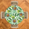 thumbnail image 2 of Tropical Palm Leaves Tablecloth Round 60 Inch,Table Cloth Washable Spillproof Wrinkle Free Fabric Table Cover for Indoor Outdoor Kitchen Dinning, 2 of 6