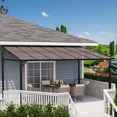 thumbnail image 4 of 10x14 FT Heavy Duty Wall Mounted Gazebo Pergola,All-Weather Lean to Gazebo with 6mm Anti-UV Polycarbonate Roof & Pre-Drilled Post Bases,Metal Frame Awning,Hard Top Gazebos for Outdoor Deck & Backyard, 4 of 8
