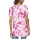 thumbnail image 4 of Moda mujer verano manga corta gradiente estampado pliegue Casual blusa Tops Fridja bn7038, 4 of 9