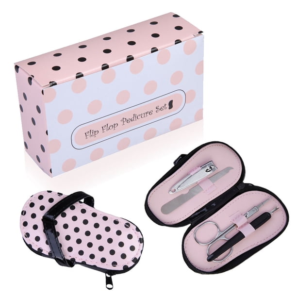 Flip Flop Four Pedicure Set Regalo de boda Favor Polka Pieces Favor Pink