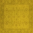 thumbnail image 1 of Ahgly Company Machine Washable Indoor Square Oriental Yellow Industrial Area Rugs, 8' Square, 1 of 4