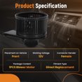 thumbnail image 3 of maXpeedingrods HVAC Heater Blower Motor Fan for Audi TT/TT Quattro 2000-2006, Porsche 911, Boxster, Cayman, for Volkswagen Beetle GTI Golf Jetta Replaces# 700158 1J1819021C PM9269, 3 of 9