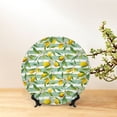 thumbnail image 6 of Daiia Lemon Printed Pattern Ceramic Plate Dinner Plates Bone China Decorative Plates with Display Stand Art Ceramic Ornaments for Wall Hanging Decoration-6in, 6 of 6