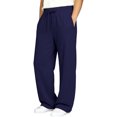thumbnail image 4 of Girls Casual Straight Leg Pants Loose Fit Drawstring Elastic Waistband Sweatpants Everyday Play Active Trousers 5-14Y Dark Blue, 4 of 4