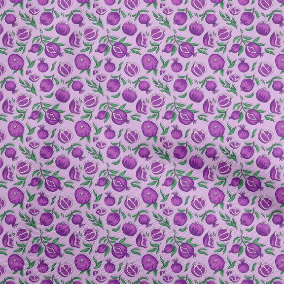 oneOone Cotton Flex Dusty Purple Fabric Pomegranate Sewing Fabric By The Yard Printed Diy Clothing Sewing Supplies 40 Inch Wide